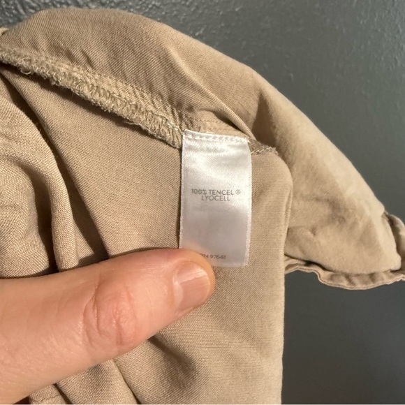 J. Jill Pure Wide-Leg 100% Tencel Culotte Pants Tan Beige Size M - Picture 6 of 6